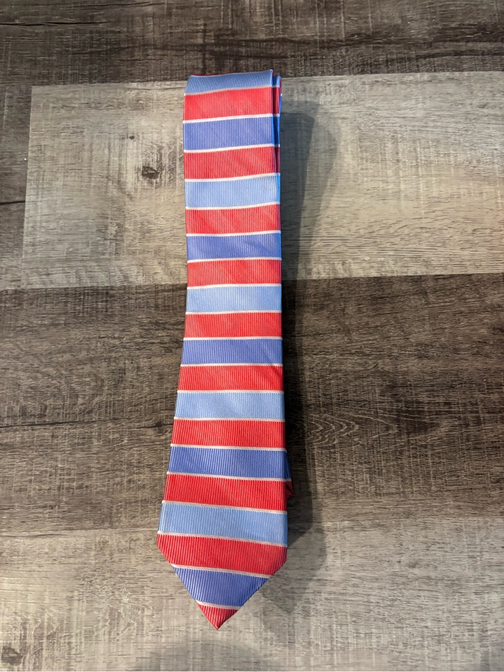 Nautica Red and Blue Striped Men's Tie